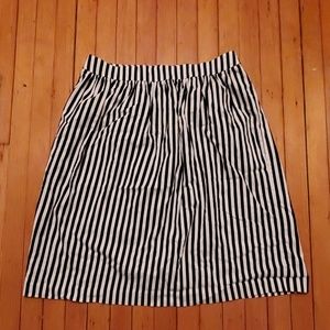 Cream and Navy stripe Skirt